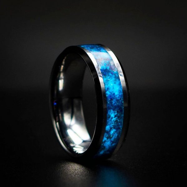 The michigan tungsten opal meteorite ring