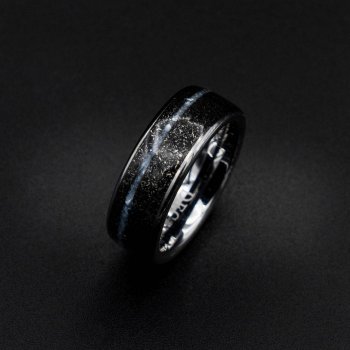 The dark ages tungsten meteorite ring