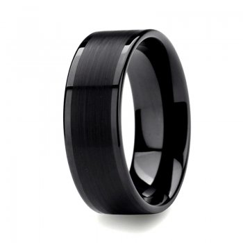 black tungsten rings