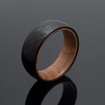 unique tungsten rings with whiskey wood finish