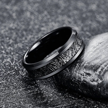 exotic wood and meteorite rings