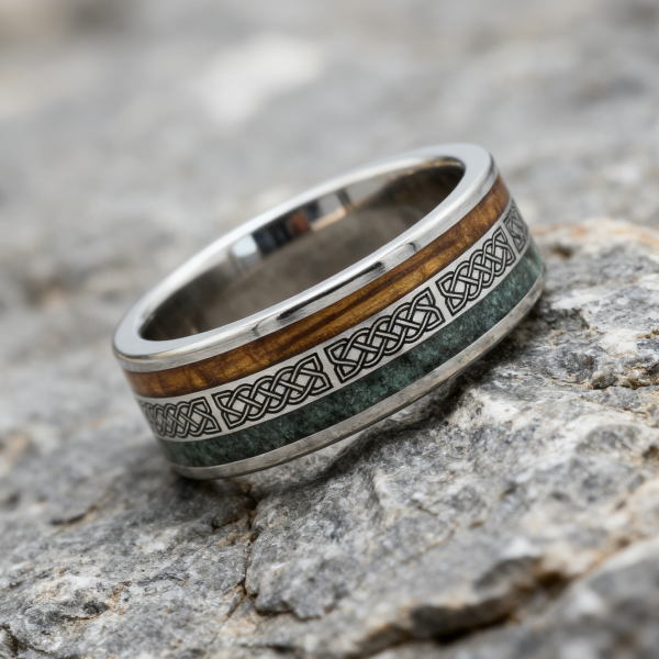 Tangle Root | Moss Agate Mens Ring - Gentlebands Tangle Root | Moss Agate Mens Ring - Gentlebands