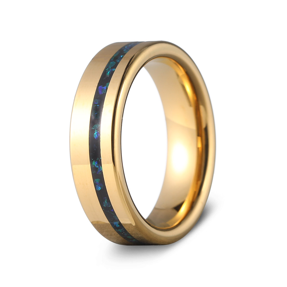 The Acadia | Tungsten Opal Men's Wedding Bands - Gentlebands