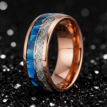 Men's ブルーの結婚指輪｜サファイアのエレガンスと海の色合い