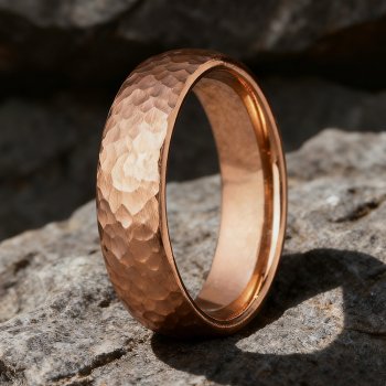 GENTLE BANDS RING 指輪 The Butterfly | Tungsten Rose Gold Men's Wedding Bands - Gentlebands