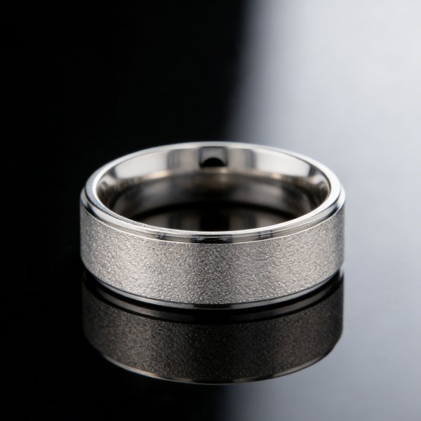 The Nocturne | Silver Titanium Men's Wedding Bands - Gentlebands