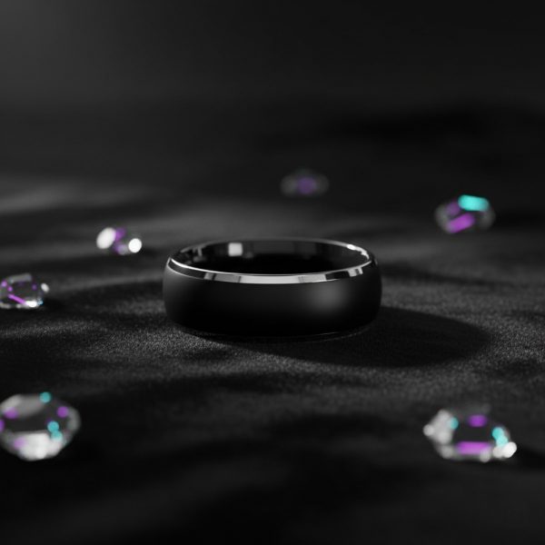 The Lincoln | Black Tungsten Men's Wedding Bands - Gentlebands